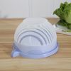 1pc Fruit Salad Cutter Fruit & Vegetable Cutting Bowl Salad Bowl - Blue