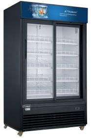 33.3 cu.ft. Commercial Upright Display Cooler/ Merchandiser /Refrigerator with sliding glass door  - 33.3 cu.ft. - black