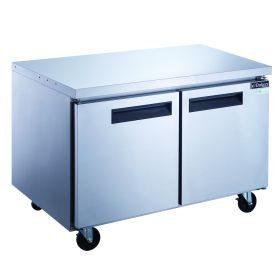 2 Door Commercial Undercounter Refrigerator made by stainless steel 48.125 in. W 12.2 cu.ft. - SILVER - 48.125 in. W 12.2 cu.ft.