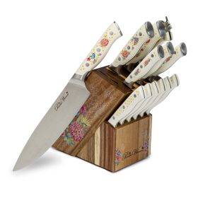 Pioneer Signature 14-Piece Stainless Steel Knife Block Set, Multicolor - multicolor