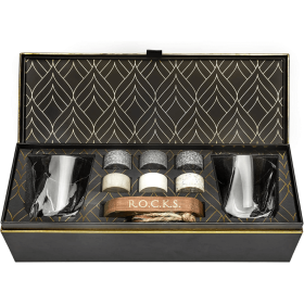 Whiskey Chilling Stones Gift Set Crystal Glasses - Gift Set