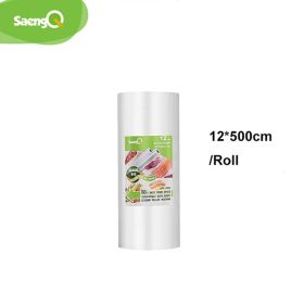 saengQ vacuum bags for food Vacuum Sealer Food Fresh Long Keeping 12+15+20+25+30cm*500cm Rolls/Lot bags for vacuum packer - 12*500cm