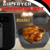 Air Fryer Silicone Pot Basket Liners Non-Stick Safe Oven Baking Tray Accessories - Gray