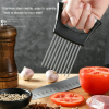 Food Slice Assistant - Stainless Steel Onion Holder Slicer Tomato Cutter NonSlip - default