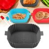 Air Fryer Silicone Pot Basket Liners Non-Stick Safe Oven Baking Tray Accessories - Gray