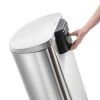 50L/13Gal Heavy Duty Hands-Free Stainless Steel Commercial/Kitchen Step Trash Can - Silver