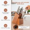 16-Piece Stainless Stee Kitchen Knife Set with Sharpener - as show